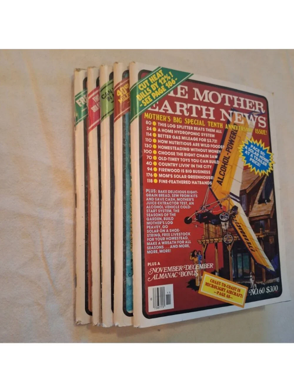 Mother Earth News Magazines 5 Lot 1978 1979 Vintage Homesteading Garden DIY Farm
